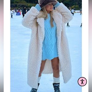 Cream soft long coat